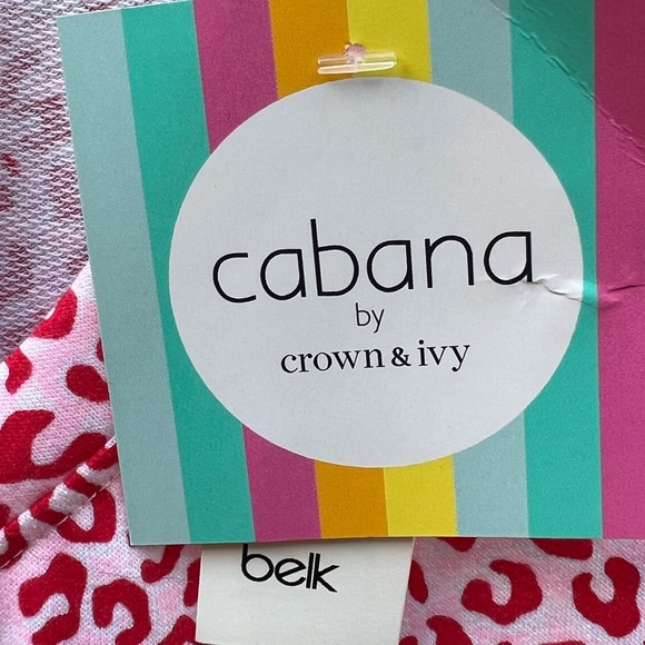 CABANA BY CROWN & IVY Easy Breezy Baby red pink Terry Tee Womens 1X NWT NEW - Picture 3 of 8